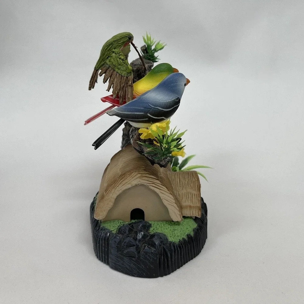 Realistic Talking‎ Birds Battery Operated Pen Holder Desktop Gift 6 1/4